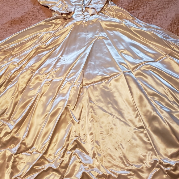 1940s satin wedding dress